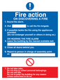 MF325: Fire action notice with lifts