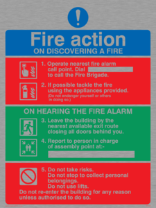 MF326: Pictorial fire action (lifts)