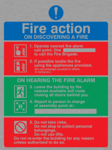 MF326: Pictorial fire action (lifts)