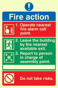 MF328: Pictorial fire action no lifts