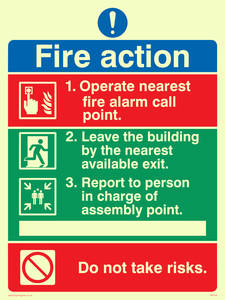 MF328: Pictorial fire action no lifts
