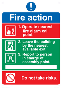 MF328: Pictorial fire action no lifts