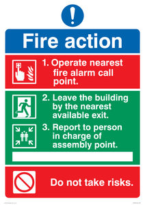 MF328: Pictorial fire action no lifts