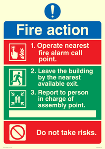 MF328: Pictorial fire action no lifts
