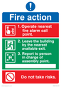 MF328: Pictorial fire action no lifts