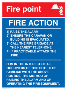 MF330: fire point & fire action for portable buildings