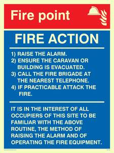 MF330: fire point & fire action for portable buildings