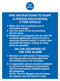 MF332: fire action fire instructions to staff
