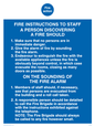 MF332: fire action fire instructions to staff