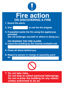 MF5176: Fire Action Notice