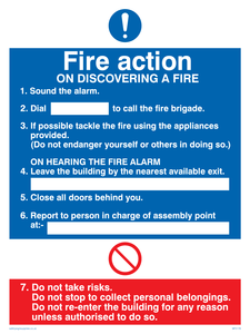 MF5176: Fire Action Notice