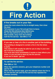 MF5748: Fire action notice Stay Put message