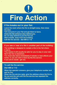 MF5748: Fire action notice Stay Put message