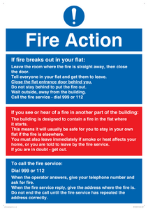 MF5748: Fire action notice Stay Put message