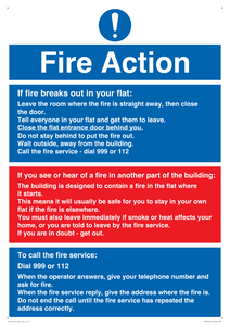 MF5748: Fire action notice Stay Put message