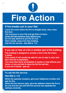 MF5748: Fire action notice Stay Put message