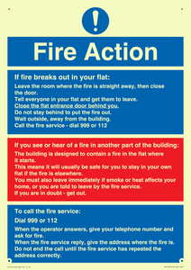 MF5748: Fire action notice Stay Put message