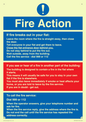 MF5748: Fire action notice Stay Put message