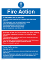 MF5748: Fire action notice Stay Put message