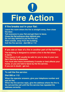 MF5748: Fire action notice Stay Put message