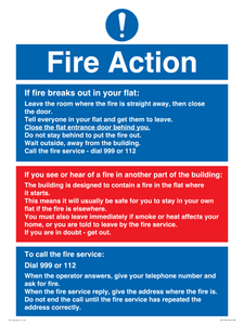 MF5748: Fire action notice Stay Put message