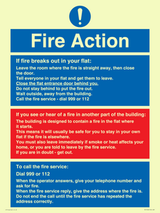 MF5748: Fire action notice Stay Put message