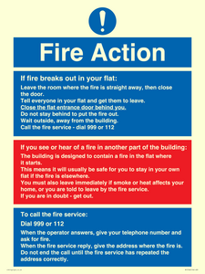 MF5748: Fire action notice Stay Put message