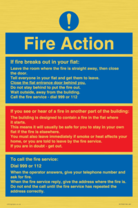 MF5748: Fire action notice Stay Put message