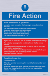 MF5748: Fire action notice Stay Put message
