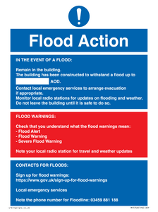 MF5748: Fire action notice Stay Put message
