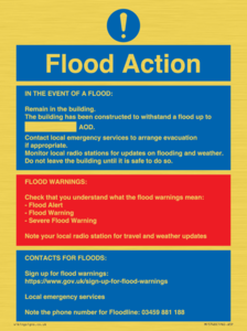 MF5748: Fire action notice Stay Put message