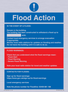 MF5748: Fire action notice Stay Put message