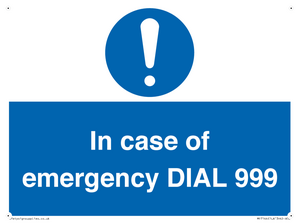 MF7144: In case of emergency DIAL 999