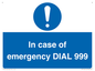 MF7144: In case of emergency DIAL 999