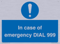 MF7144: In case of emergency DIAL 999
