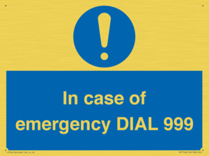 MF7144: In case of emergency DIAL 999