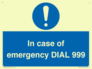 MF7144: In case of emergency DIAL 999