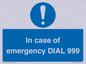 MF7144: In case of emergency DIAL 999