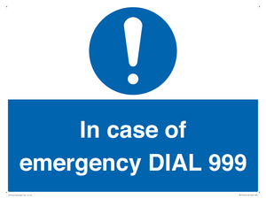 MF7144: In case of emergency DIAL 999