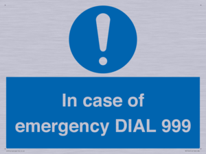 MF7144: In case of emergency DIAL 999