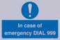 MF7144: In case of emergency DIAL 999