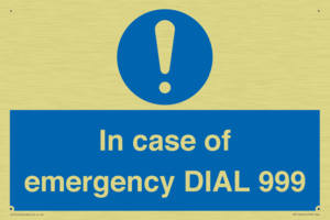 MF7144: In case of emergency DIAL 999