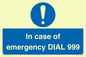 MF7144: In case of emergency DIAL 999