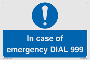 MF7144: In case of emergency DIAL 999