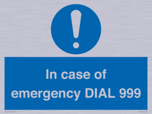 MF7144: In case of emergency DIAL 999
