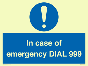 MF7144: In case of emergency DIAL 999