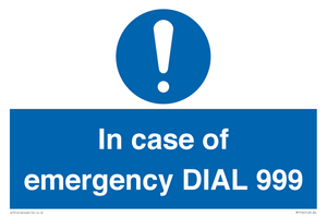 MF7144: In case of emergency DIAL 999