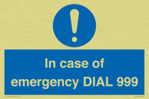MF7144: In case of emergency DIAL 999