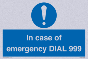 MF7144: In case of emergency DIAL 999