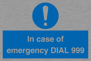 MF7144: In case of emergency DIAL 999